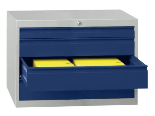 ladekast HxBxD 600x1023x600mm 4laden slot RAL7035 front RAL5010