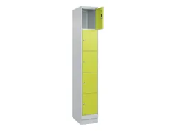 lockerkast,HxBxD 1950x300x500mm,1x5vakken,vak B 300mm,cil.-slot,sokkel