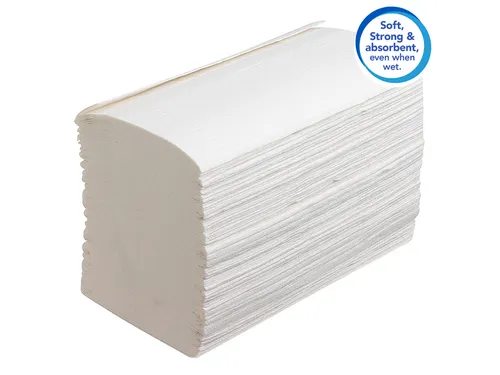 Handdoek Scott i-vouw 1-laags 21x20cm wit 15x304stuks 6689
