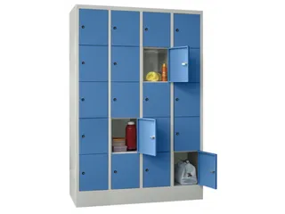 lockerkast,4x5vakken,vak B 300mm,cil.-slot,RAL7035,front RAL5012 - 2