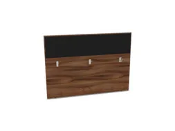 baliepaneel bureau aanbouw achter NP-tiepolo nut BN8033-zwart 1600mm