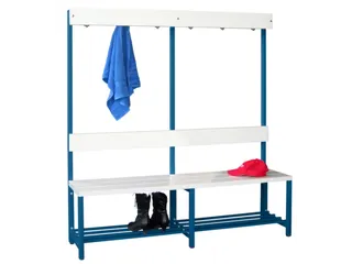 omkleedbank,HxLxD 1600x2000x400mm,onderstel RAL5010 - 2