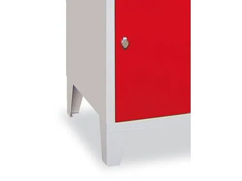 lockerkast,HxBxD 1850x1200x500mm,3x2vakken,RAL7035,front RAL5010