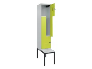 Z-garderobekast,HxBxD 2120x400x815mm,2vak,vak B 400mm,draaigrendel - 2