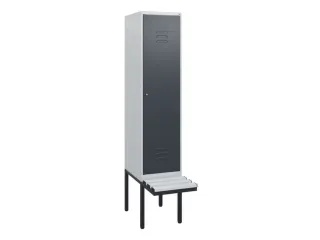locker met bank,HxBxD 1950x400x815mm,1vak,vak B 400mm,cil.-slot - 1