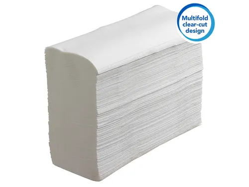 Handdoek Scott m-vouw 1laags 20.3x24cm wit 16x250stuks 3749