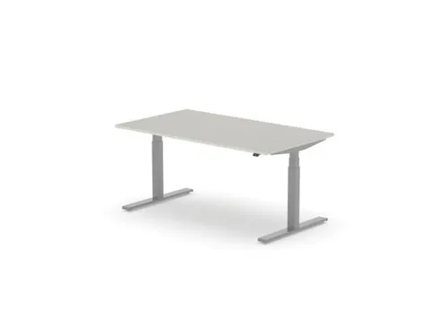 Elektrisch ihv bureau,HxBxD 650-1310x1600x900mm,blad lichtgrijs