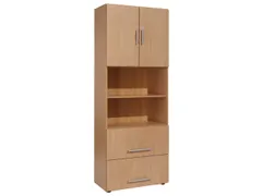 kantoor-combikast HxBxD 2160x800x420mm dubbele vleugeldeur beuken