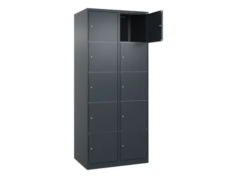 lockerkast,HxBxD 1850x800x500mm,2x5vakken,vak B 400mm,cil.-slot