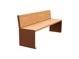 zitbank,B 1800mm,3latten,hout-zitting licht eikenhout,zitting H 450mm - 2
