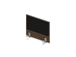 opzetpaneel v. bureau aanbouw zijkant 600mm Bruin Hickory BN8033-zwart