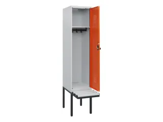 locker met bank,HxBxD 1950x400x815mm,1vak,vak B 400mm,draaigrendel - 1