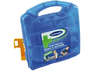 verbandkoffer,DIN 13157,kunststof blauw/transparant,m. wandhouder - 2