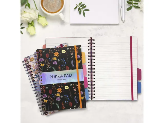 Projectboek Pukka Pad B5 lijn Bloom pak a 3st. ass.