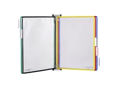 Zichtpanelensysteem wand Tarifold metaal A4 5 tassen assorti