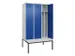 locker met bank,voor scheiding van kleding,HxBxD 2120x1200x815mm,3vak