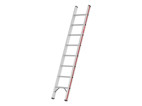 ladder,eenzijdig,8,verstevigde treden,balk L 2,22m,aluminium