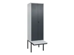 locker voor scheiding van kleding,HxBxD 2120x600x815mm,2vak