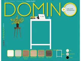 Domino Basic Statafel 180x80x110cm Robson Eiken Onderstel Wit - 2