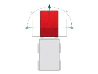 3-zijdig Kantelende Kiepbak 0.30m³ Hxbxd 890x1010x1260mm Rood - 6