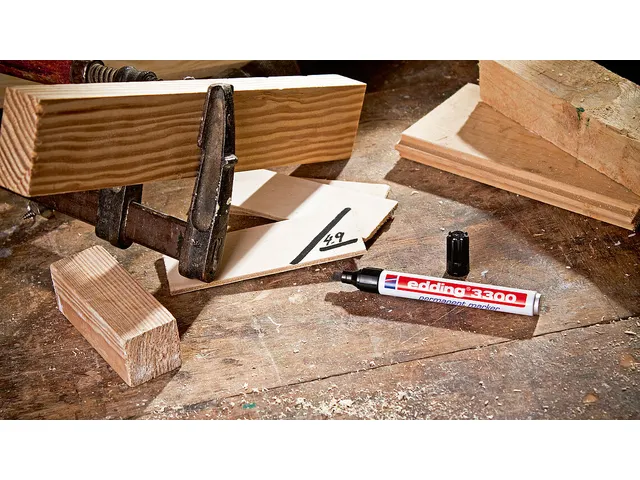 Viltstift Edding 3300 Schuin Zwart 1-5mm