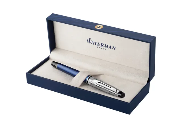 Rollerpen Waterman Expert metallic Blue CT fijn