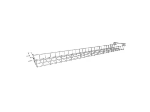 kabelbak,v. bureau,HxBxD 70x1800x160mm,v. tafel B 1800mm,zilverkleurig