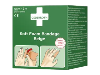 Soft Foam Bandage 6cm x 2m Beige 20 Stuks - 1