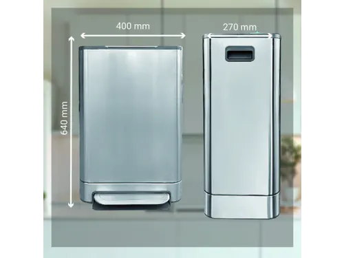 Afvalbak Desq pedaalemmer 40 liter RVS Softclose met geurfilter