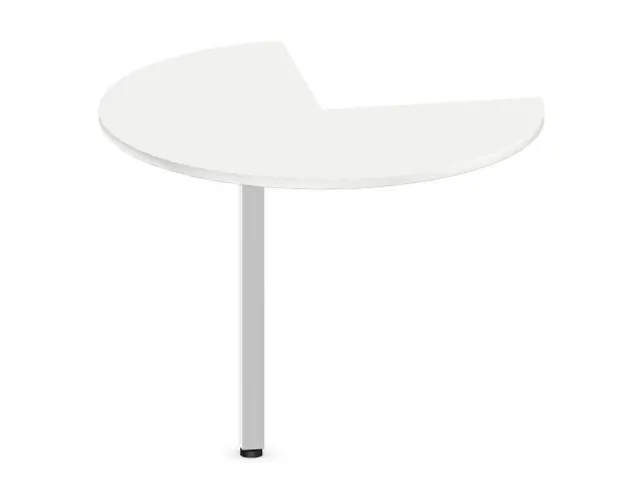 aanbouwtafel,i.h.v.,HxØ 720-840x1000mm,driekwartrond,Bl-wit