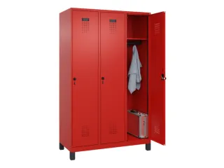 locker,HxBxD 1950x1200x500mm,3vak,vak B 400mm,draaigrendel,voeten - 1