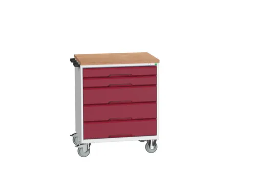 gereedschapswagen,HxBxD 980x800x600mm,multiplexblad,4-voet/4wielen
