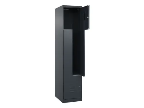 Z-garderobekast,HxBxD 1850x400x500mm,vak B 200/400mm,cil.-slot