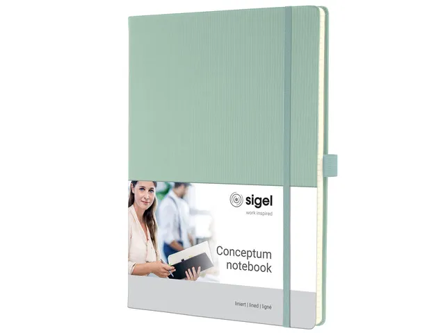 Carnet Conceptum A4 MINT GREEN ligne 194pag 80gr HC