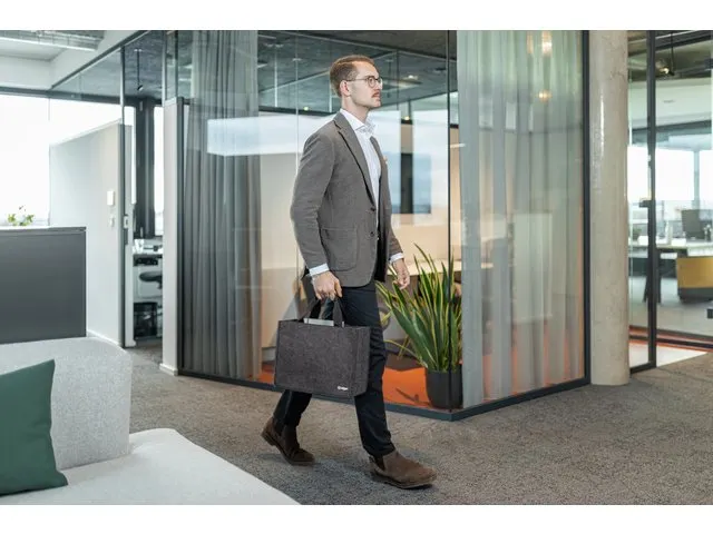 Bureau Tas Hybride werken Basic M donkergrijs 360x280x150mm