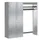 locker met kapstok,HxBxD 1950x1850x480mm,romp RAL7035,front RAL7035