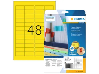 HERMA 4366 Verwijderbare etiketten A4 45,7x21,2mm Geel 960 stuks - 1