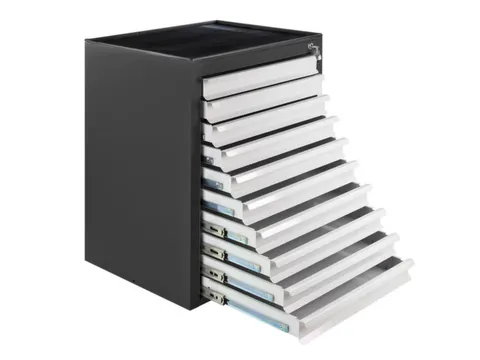 ladekast,HxBxD 900x710x550mm,10lade(n),volledig uittrekbaar