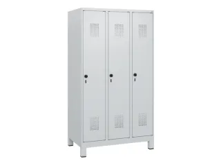 schoollocker,HxBxD 1630x900x500mm,3vak,vak B 300mm,draaigrendel,voeten - 2
