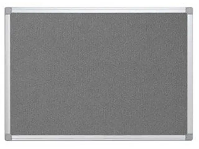 Textielbord Met Aluminium Frame 60x45cm Grijs Incl. Montagemateriaal
