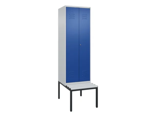 armoire vestiaire noir et blanc HxlxP 2120x600x815mm 2compart.
