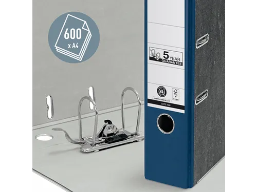 Ordner Leitz 1080 A4 80mm blauw gewolkt 100% gerecycled karton