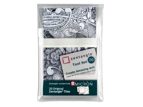 Sakura Zentangle Tiles 20 Delig Wit