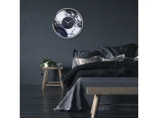 Wandklok NeXtime Marble Duo 48cm zilver metaal - 5