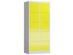 lockerkast,HxBxD 1800x800x500mm,2x5vakken,cil.-slot,romp RAL7035
