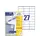 etiket Avery ILK 70x32mm 100 vel 27 etiketten per vel wit