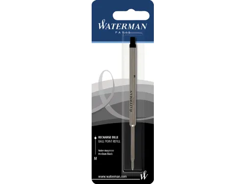 Balpenvulling Waterman medium zwart blister à 1 stuk