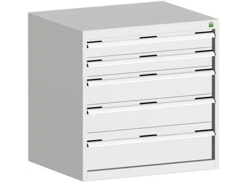 ladekast HxBxD 800x800x650mm 5laden romp RAL7035 front RAL7035