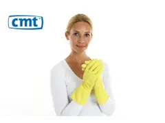 CMT food approve huishoudhandschoen geel maat M 144 Paar
