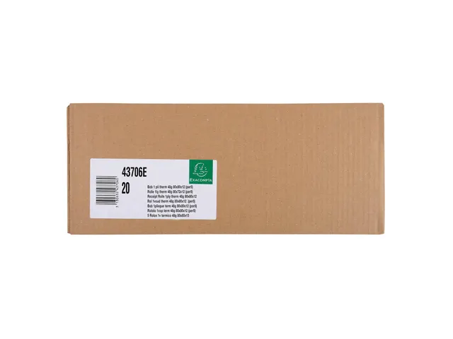Kastickets 80X80X12X72 1-Laags Thermisch 55Gram